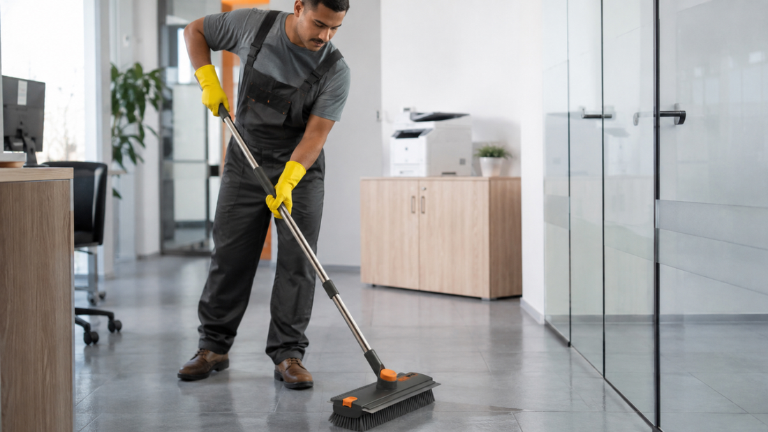 A 360° rotating scrub brush