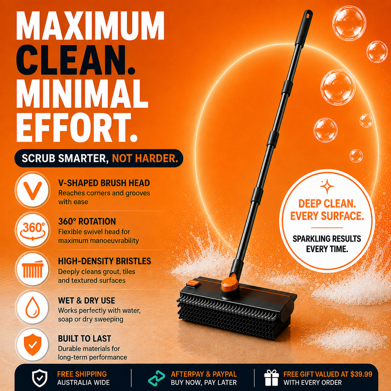 ScrubBuddy™ - Powerful 3 in 1 Floor Scrub
