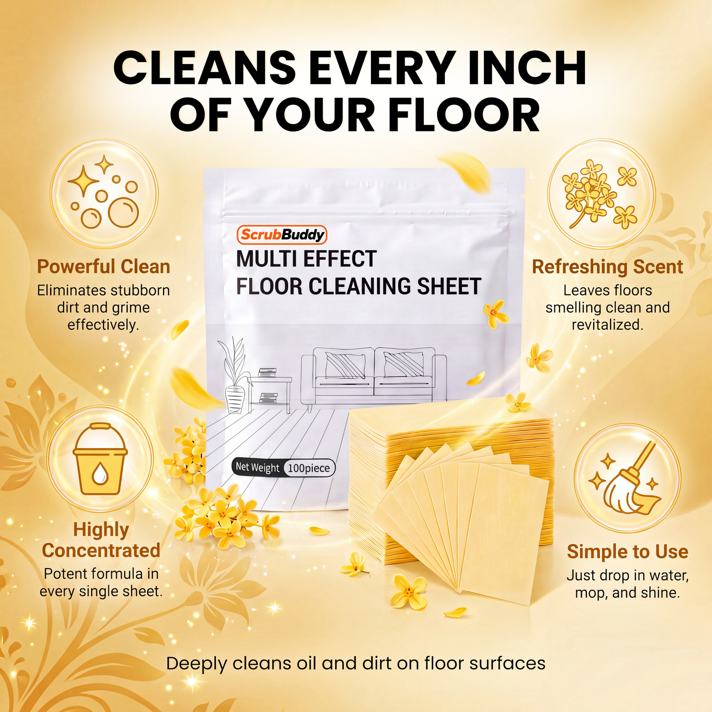 ScrubBuddy - Ultimate Floor & Grout Cleaning Sheets