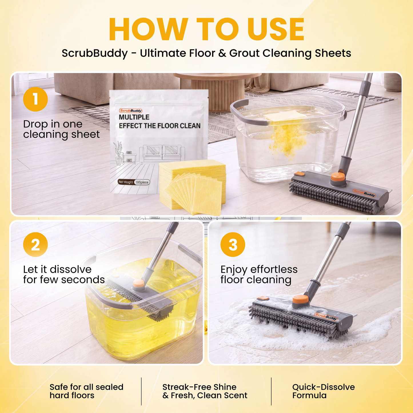 Floor & Grout Cleaning Sheets